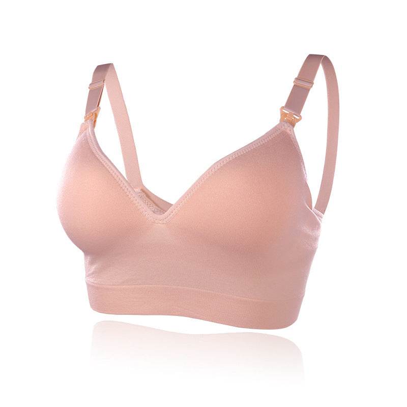 Maternity Unwired Front Buckle Large Nursing Bra - Mubimart