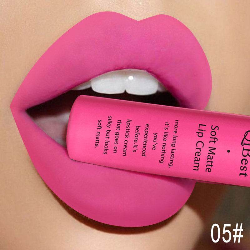 Matte Non-Stick Cup Non-Fading Lip Gloss Matte Liquid Lipstick - Mubimart