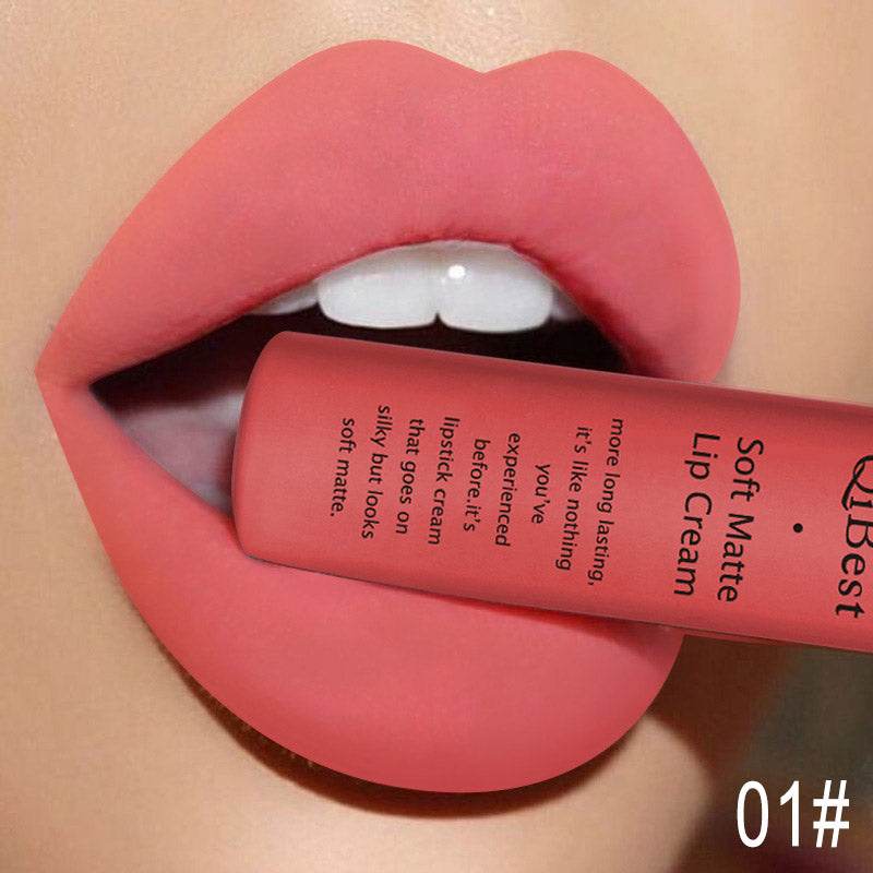 Matte Non-Stick Cup Non-Fading Lip Gloss Matte Liquid Lipstick - Mubimart