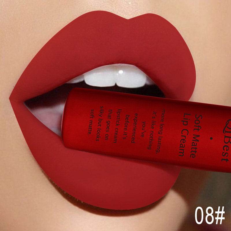 Matte Non-Stick Cup Non-Fading Lip Gloss Matte Liquid Lipstick - Mubimart