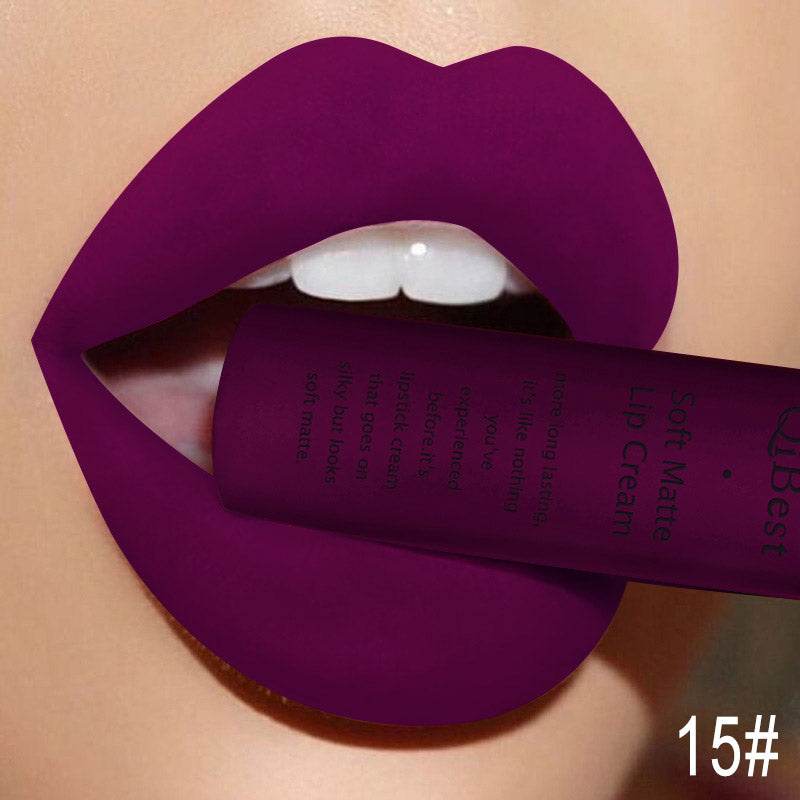 Matte Non-Stick Cup Non-Fading Lip Gloss Matte Liquid Lipstick - Mubimart
