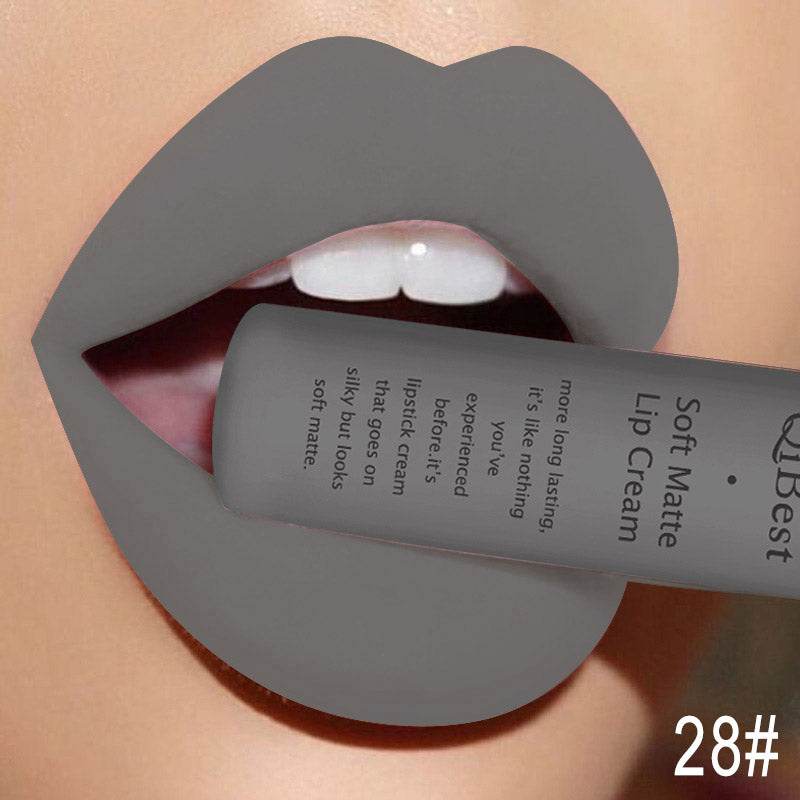 Matte Non-Stick Cup Non-Fading Lip Gloss Matte Liquid Lipstick - Mubimart
