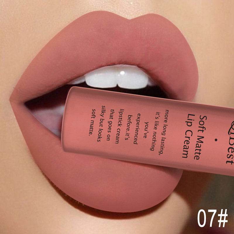 Matte Non-Stick Cup Non-Fading Lip Gloss Matte Liquid Lipstick - Mubimart