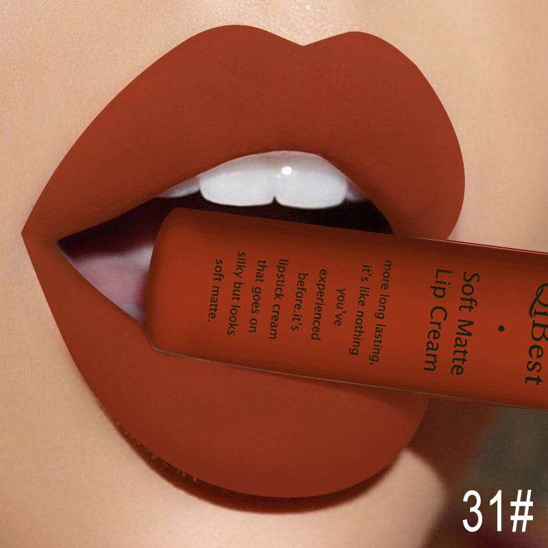 Matte Non-Stick Cup Non-Fading Lip Gloss Matte Liquid Lipstick - Mubimart