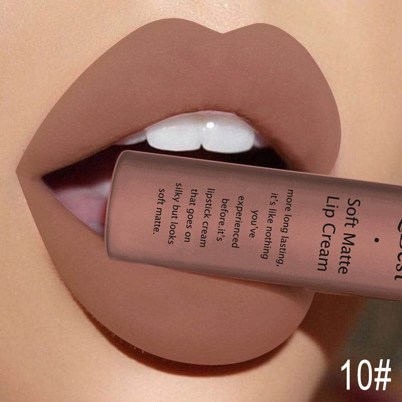 Matte Non-Stick Cup Non-Fading Lip Gloss Matte Liquid Lipstick - Mubimart