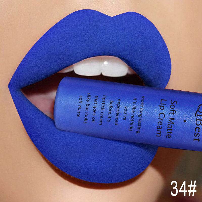 Matte Non-Stick Cup Non-Fading Lip Gloss Matte Liquid Lipstick - Mubimart