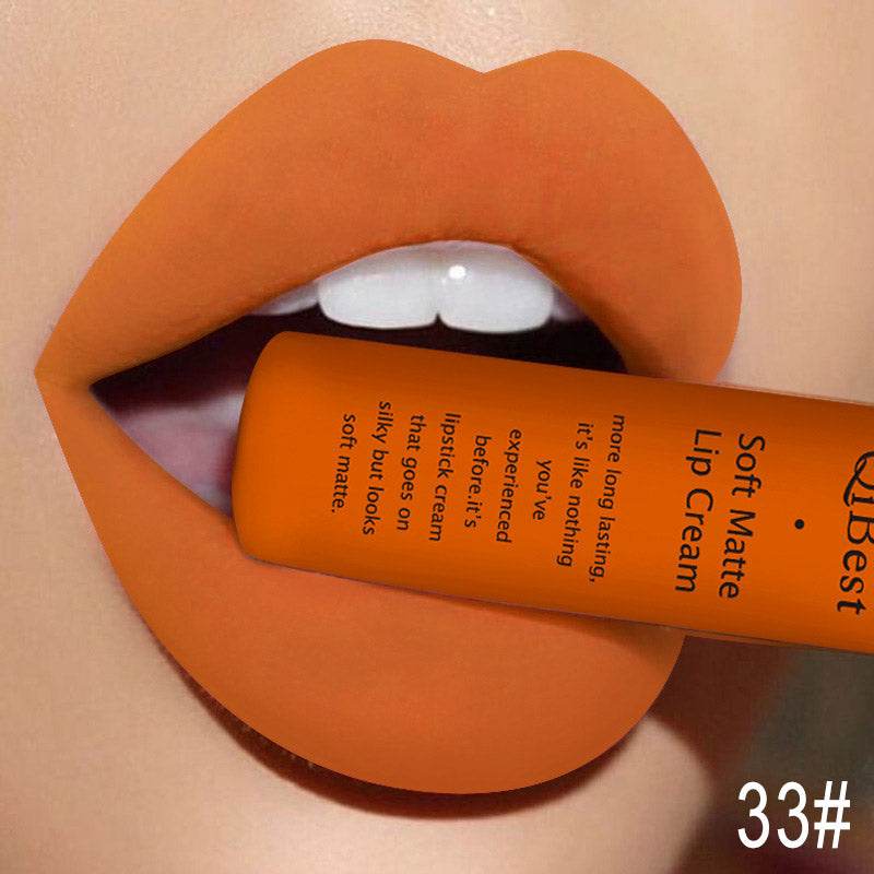 Matte Non-Stick Cup Non-Fading Lip Gloss Matte Liquid Lipstick - Mubimart