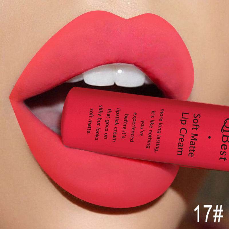 Matte Non-Stick Cup Non-Fading Lip Gloss Matte Liquid Lipstick - Mubimart
