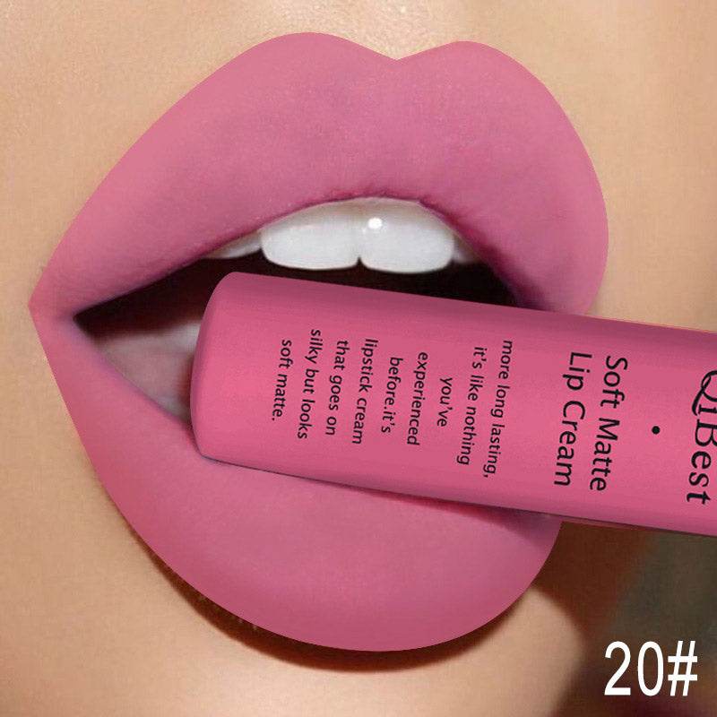 Matte Non-Stick Cup Non-Fading Lip Gloss Matte Liquid Lipstick - Mubimart