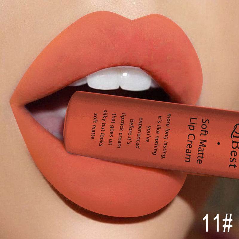 Matte Non-Stick Cup Non-Fading Lip Gloss Matte Liquid Lipstick - Mubimart