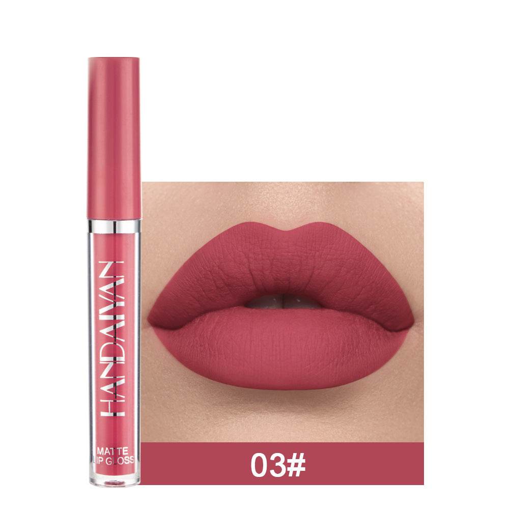Matte Non-stick Cup Lip Gloss, Non-fading Matte Liquid Lipstick - Mubimart