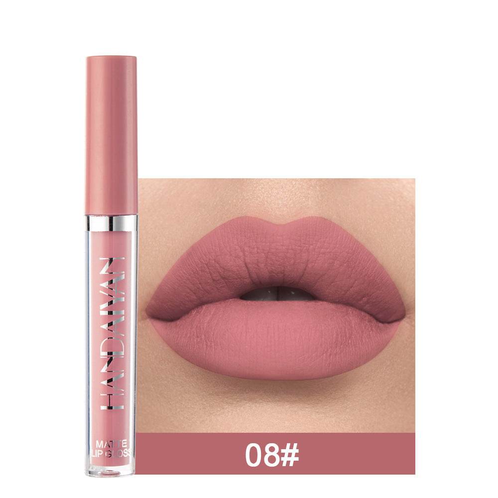Matte Non-stick Cup Lip Gloss, Non-fading Matte Liquid Lipstick - Mubimart