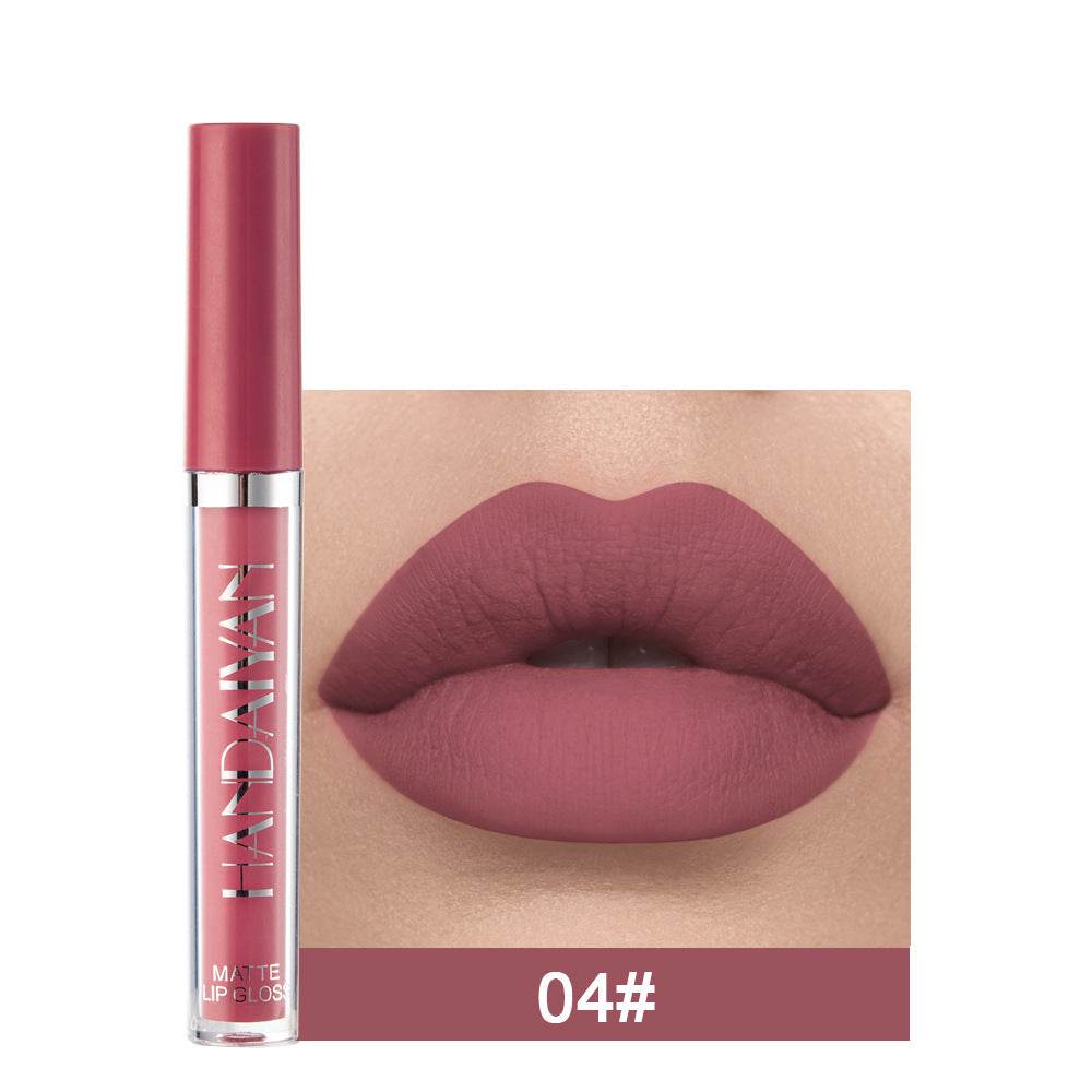Matte Non-stick Cup Lip Gloss, Non-fading Matte Liquid Lipstick - Mubimart