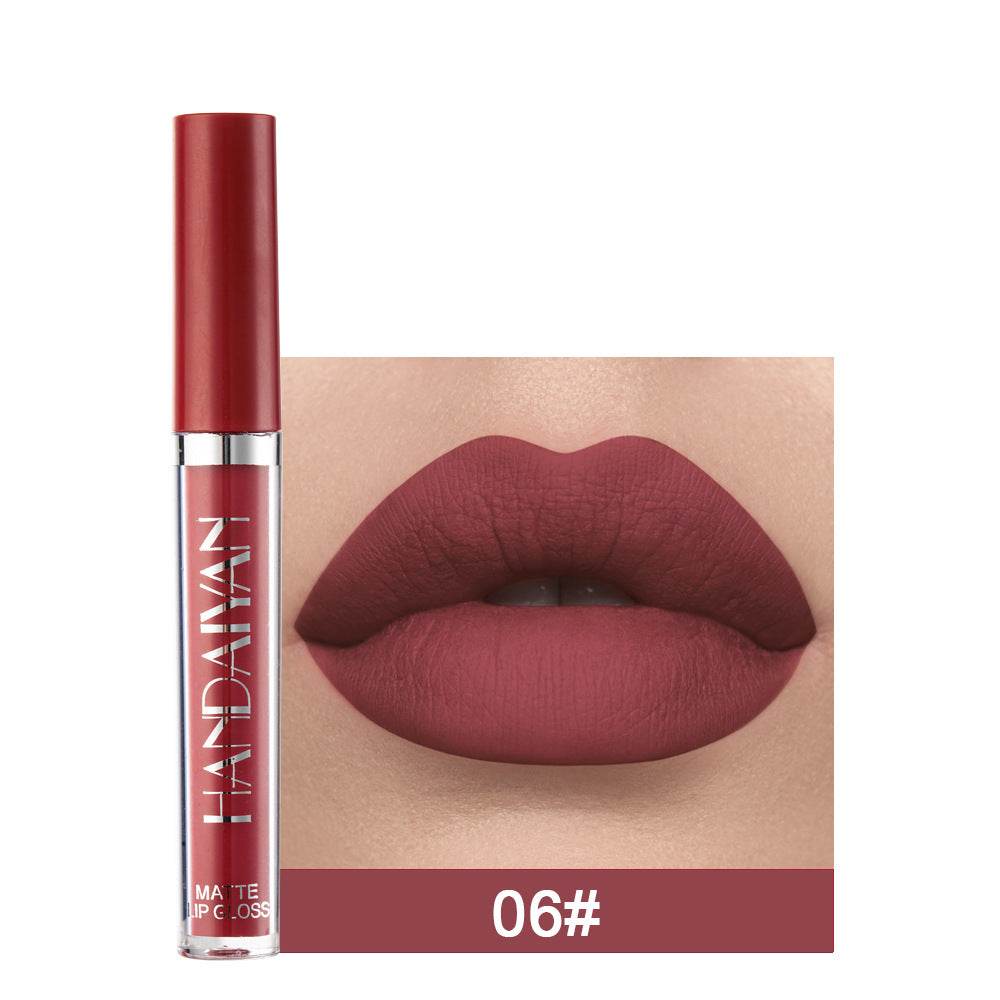 Matte Non-stick Cup Lip Gloss, Non-fading Matte Liquid Lipstick - Mubimart