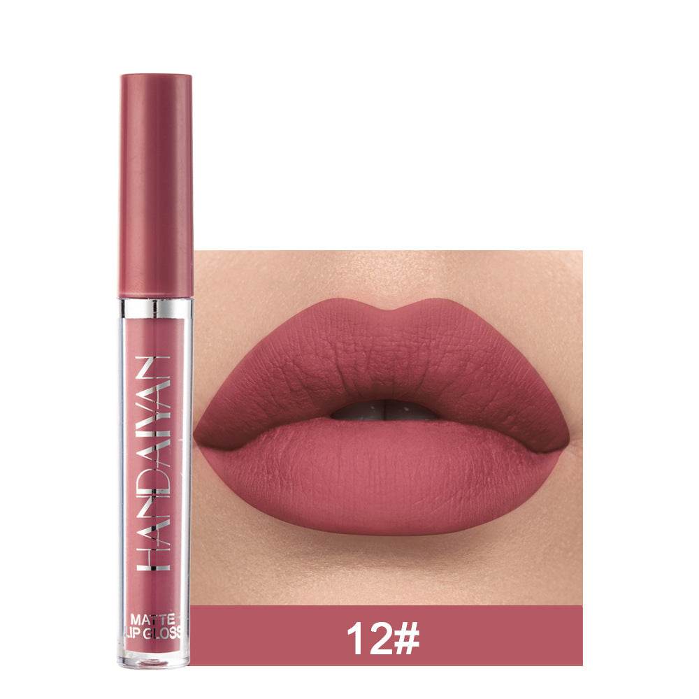 Matte Non-stick Cup Lip Gloss, Non-fading Matte Liquid Lipstick - Mubimart