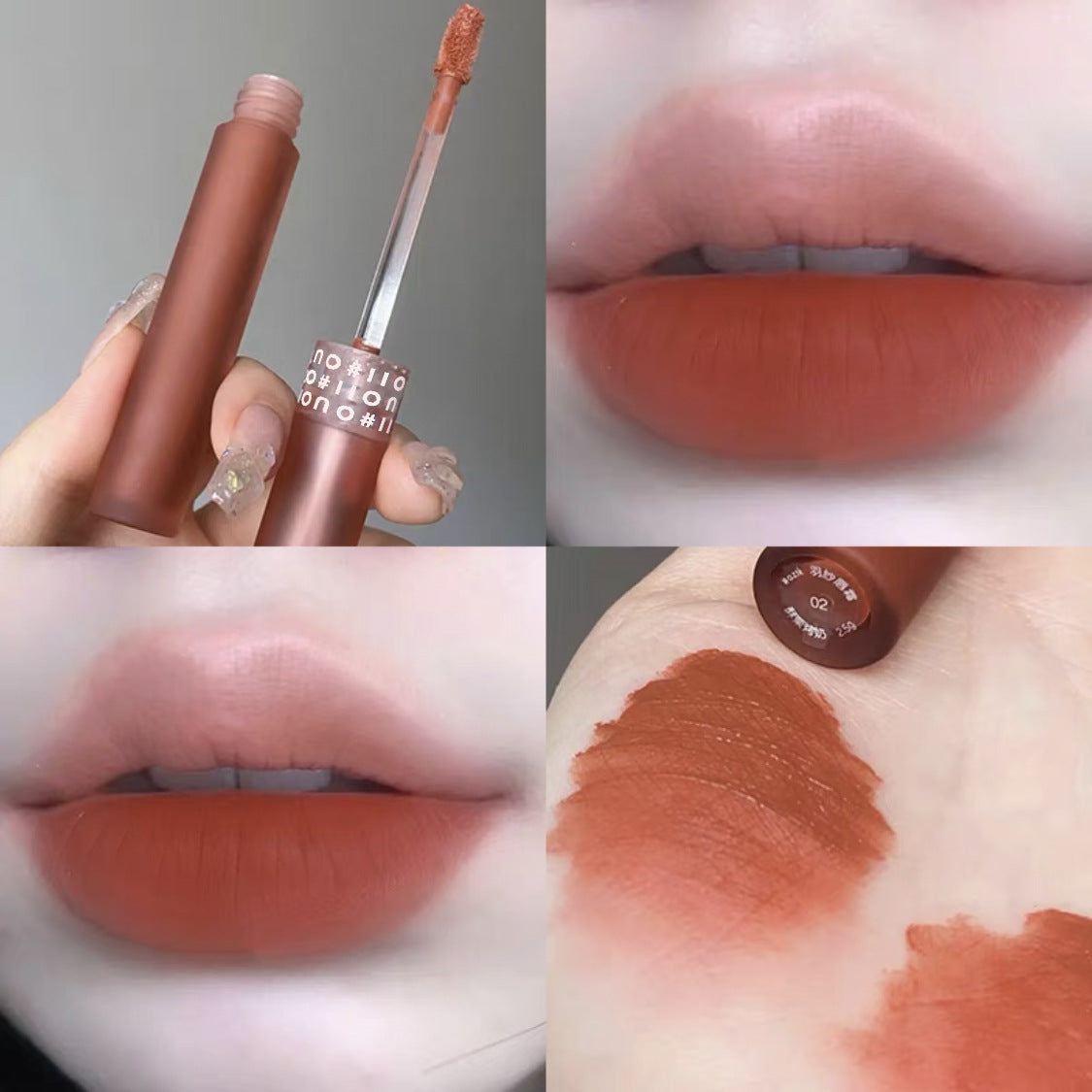 Matte Non-stick Cup Soft Mist Cinnamon Oolong Glaze Moisturizing Moisturizing Lip Glaze - Mubimart - Moisture 