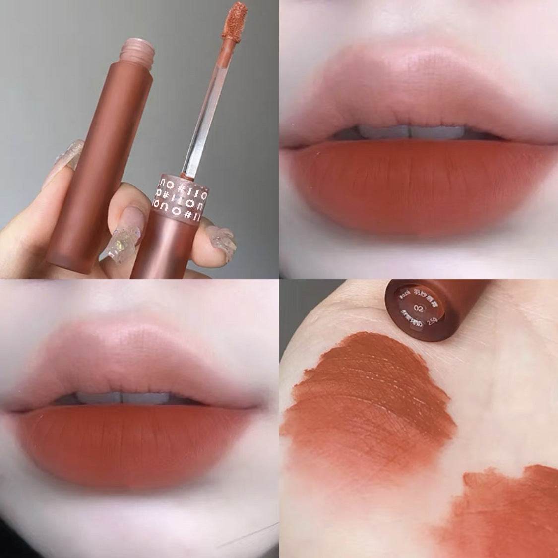 Matte Non-stick Cup Soft Mist Cinnamon Oolong Glaze Moisturizing Moisturizing Lip Glaze - Mubimart