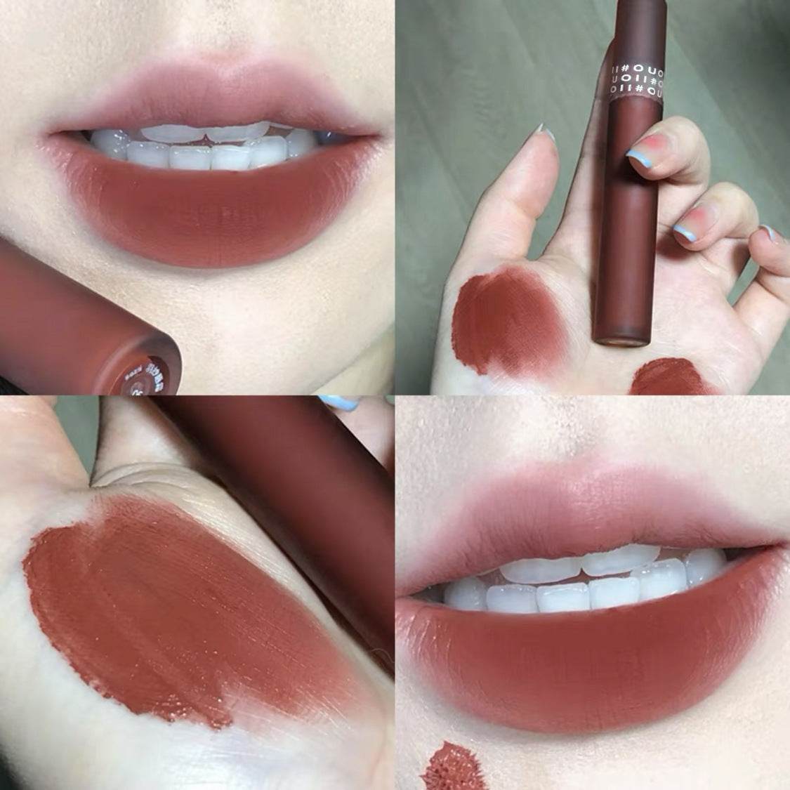 Matte Non-stick Cup Soft Mist Cinnamon Oolong Glaze Moisturizing Moisturizing Lip Glaze - Mubimart