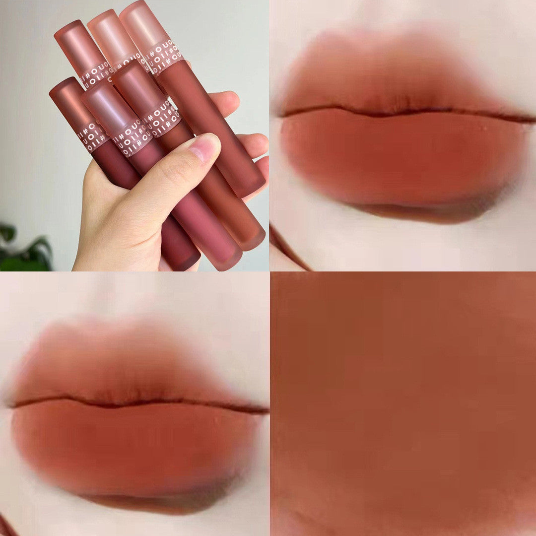 Matte Non-stick Cup Soft Mist Cinnamon Oolong Glaze Moisturizing Moisturizing Lip Glaze - Mubimart -  