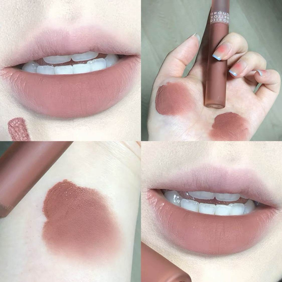 Matte Non-stick Cup Soft Mist Cinnamon Oolong Glaze Moisturizing Moisturizing Lip Glaze - Mubimart