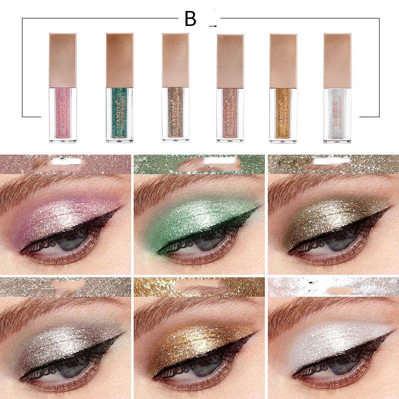 Matte Pearlescent Eyeshadow Sequined Diamond Eyeshadow Set - Mubimart