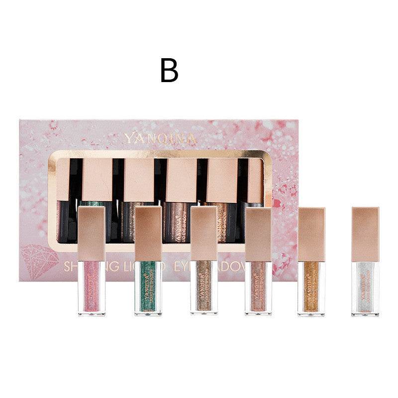 Matte Pearlescent Eyeshadow Sequined Diamond Eyeshadow Set - Mubimart