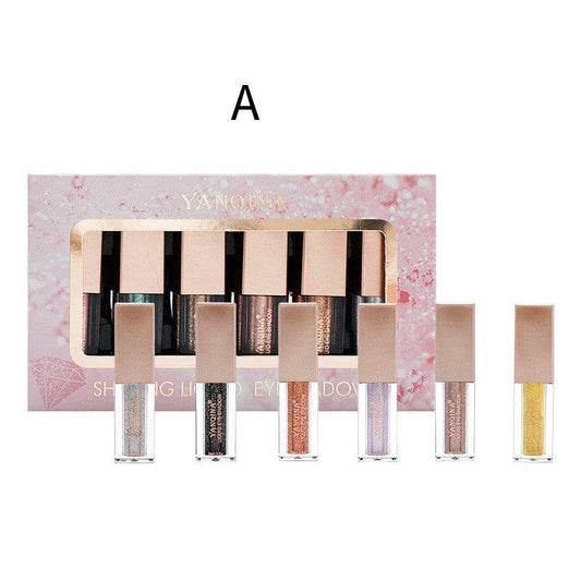 Matte Pearlescent Eyeshadow Sequined Diamond Eyeshadow Set - Mubimart