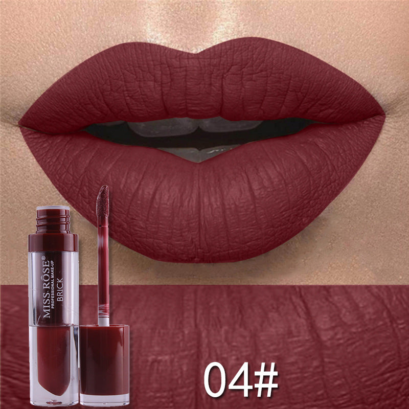 Matte not stick to cup lip gloss - Mubimart -  