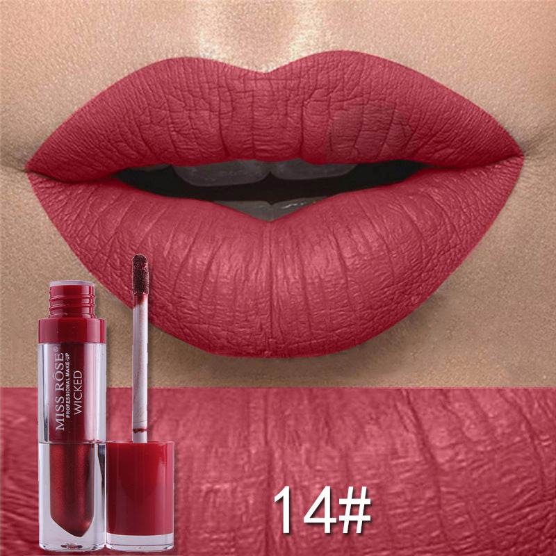 Matte not stick to cup lip gloss - Mubimart