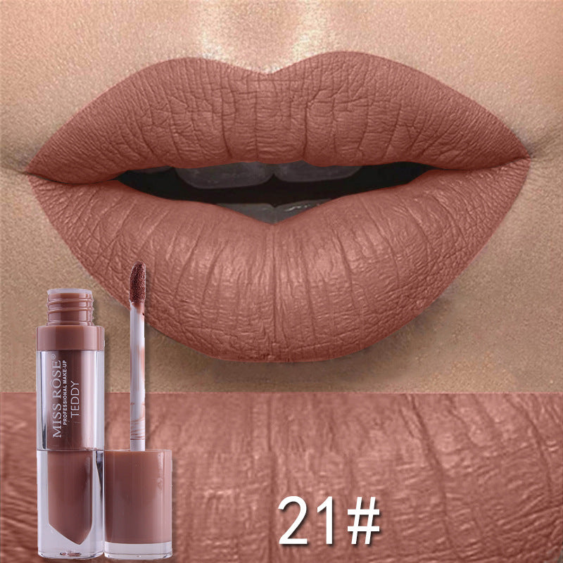 Matte not stick to cup lip gloss - Mubimart -  