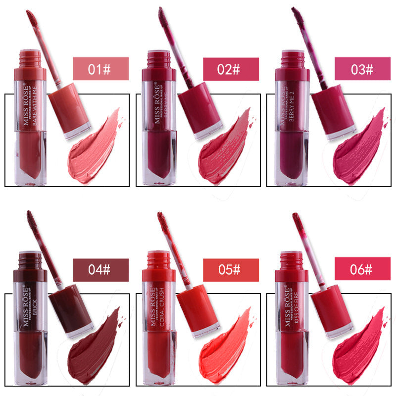 Matte not stick to cup lip gloss - Mubimart -  