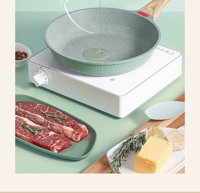 Medical Stone Flat Non-stick Pan Household Induction Cooker Universal - Mubimart