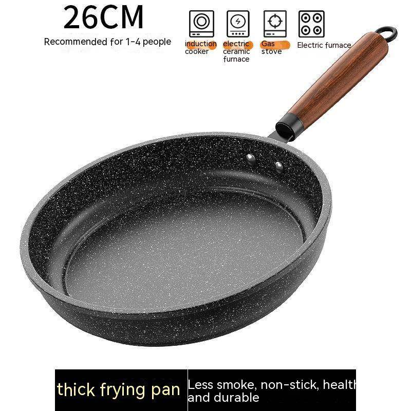 Medical Stone Frying Pan Non-stick Multi-functional Pan Light Oil Smoke Griddle - Mubimart