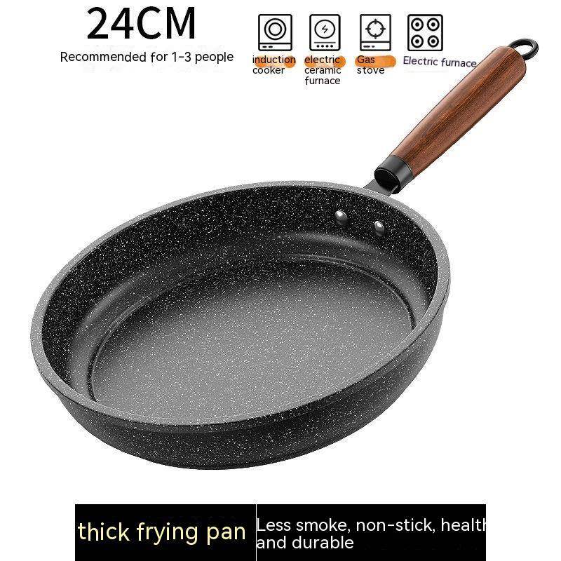 Medical Stone Frying Pan Non-stick Multi-functional Pan Light Oil Smoke Griddle - Mubimart