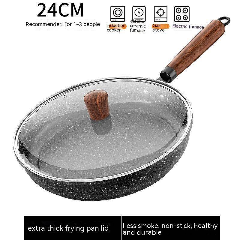 Medical Stone Frying Pan Non-stick Multi-functional Pan Light Oil Smoke Griddle - Mubimart