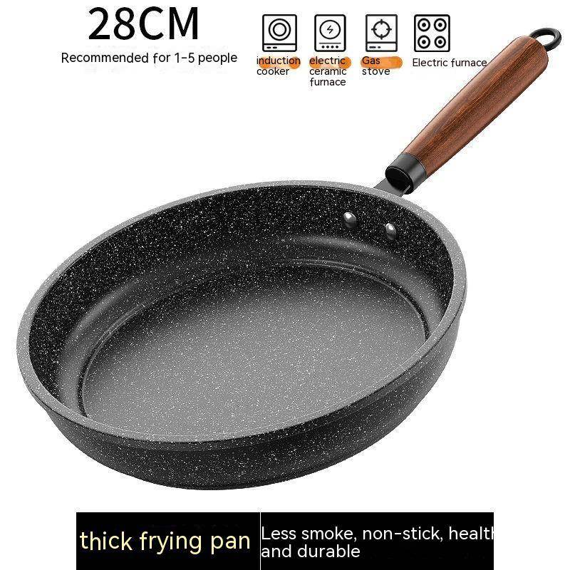 Medical Stone Frying Pan Non-stick Multi-functional Pan Light Oil Smoke Griddle - Mubimart
