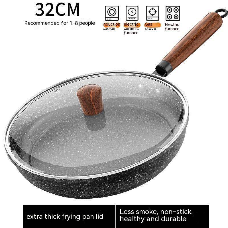 Medical Stone Frying Pan Non-stick Multi-functional Pan Light Oil Smoke Griddle - Mubimart