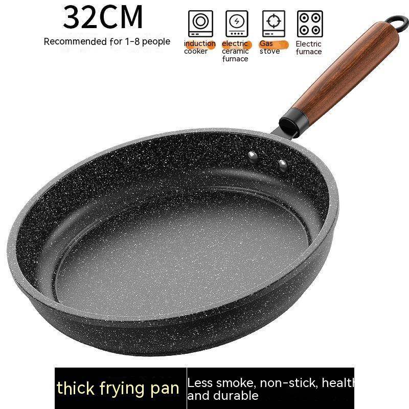 Medical Stone Frying Pan Non-stick Multi-functional Pan Light Oil Smoke Griddle - Mubimart
