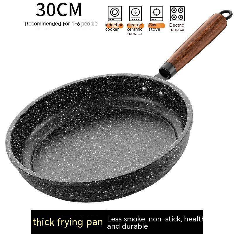 Medical Stone Frying Pan Non-stick Multi-functional Pan Light Oil Smoke Griddle - Mubimart
