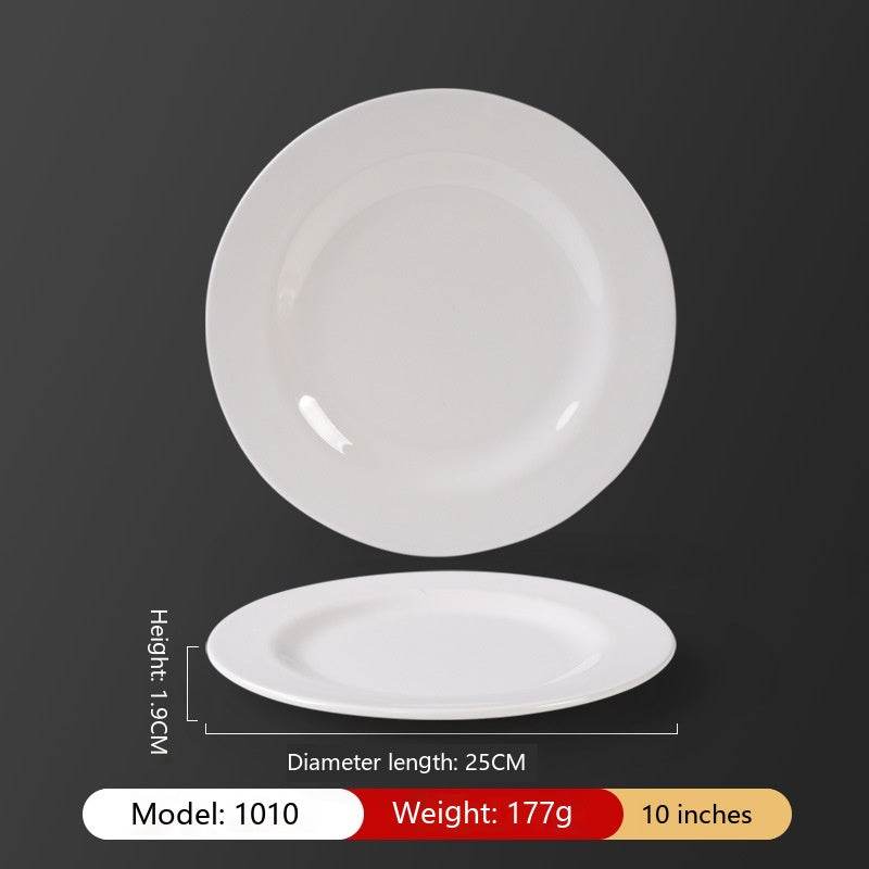 Melamine White Disc Restaurant For Restaurant And Commercial Use - Mubimart