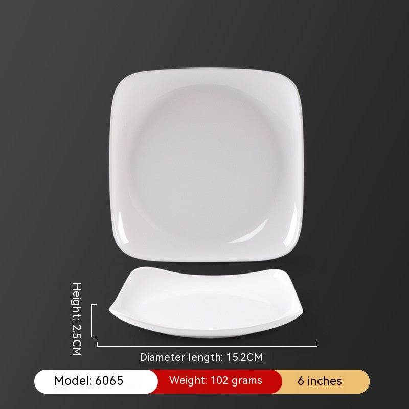 Melamine White Disc Restaurant For Restaurant And Commercial Use - Mubimart -  