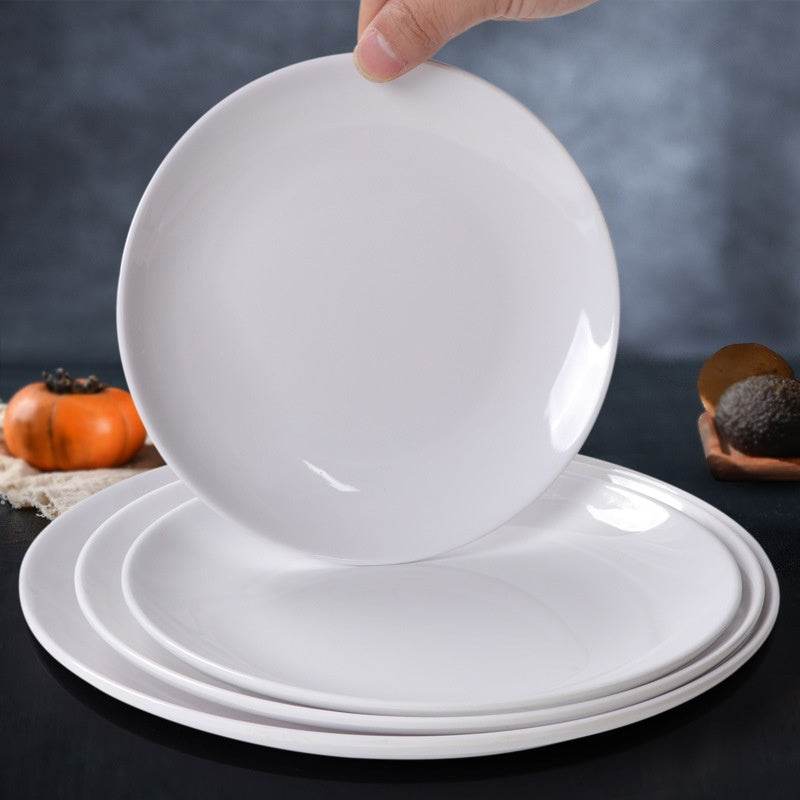 Melamine White Disc Restaurant For Restaurant And Commercial Use - Mubimart