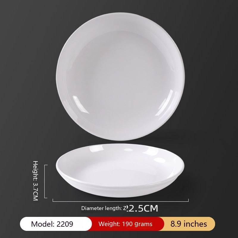 Melamine White Disc Restaurant For Restaurant And Commercial Use - Mubimart