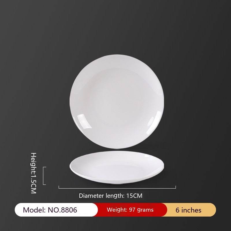 Melamine White Disc Restaurant For Restaurant And Commercial Use - Mubimart