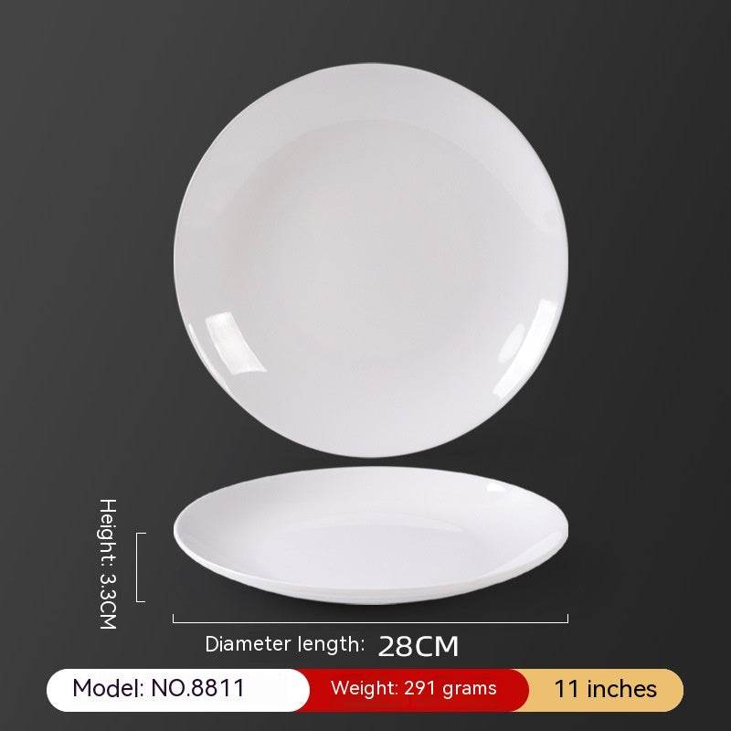 Melamine White Disc Restaurant For Restaurant And Commercial Use - Mubimart