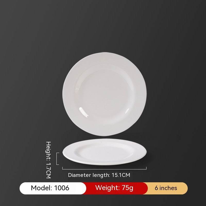 Melamine White Disc Restaurant For Restaurant And Commercial Use - Mubimart