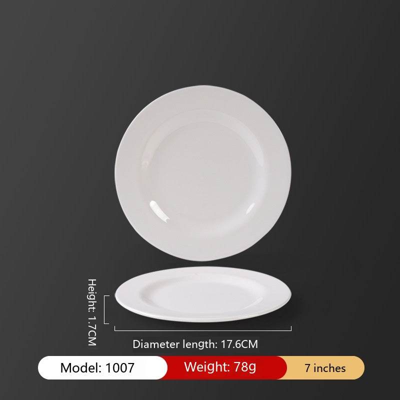 Melamine White Disc Restaurant For Restaurant And Commercial Use - Mubimart