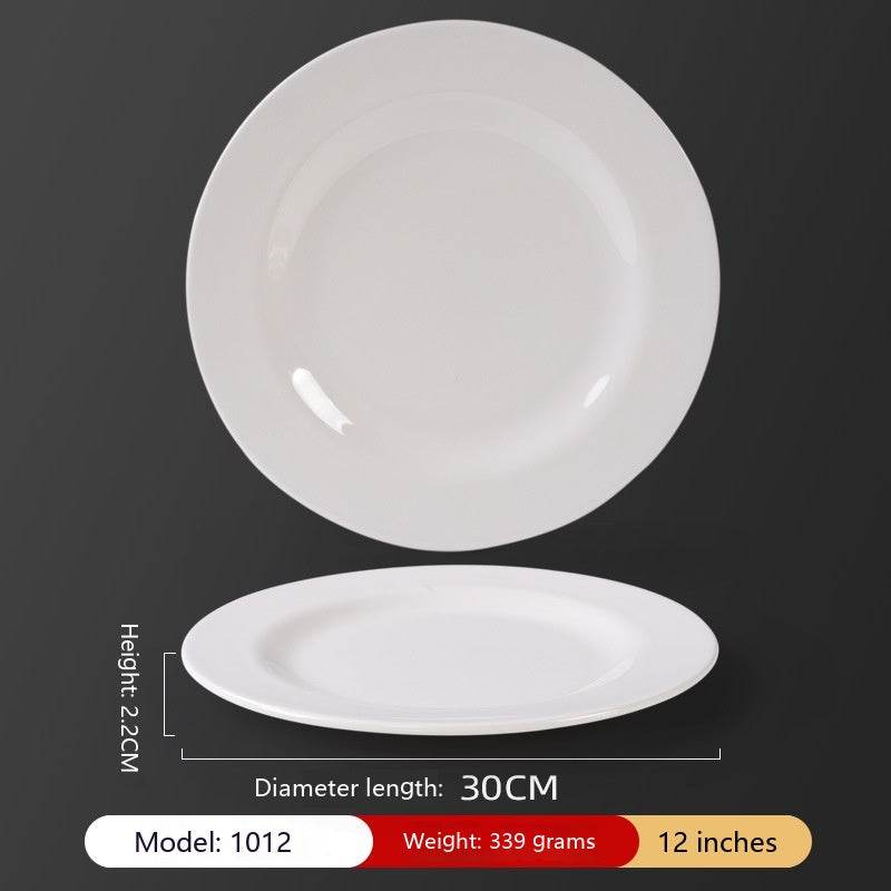 Melamine White Disc Restaurant For Restaurant And Commercial Use - Mubimart