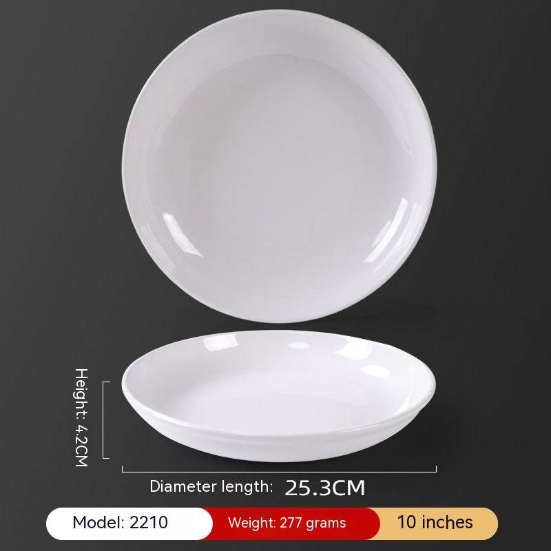 Melamine White Disc Restaurant For Restaurant And Commercial Use - Mubimart