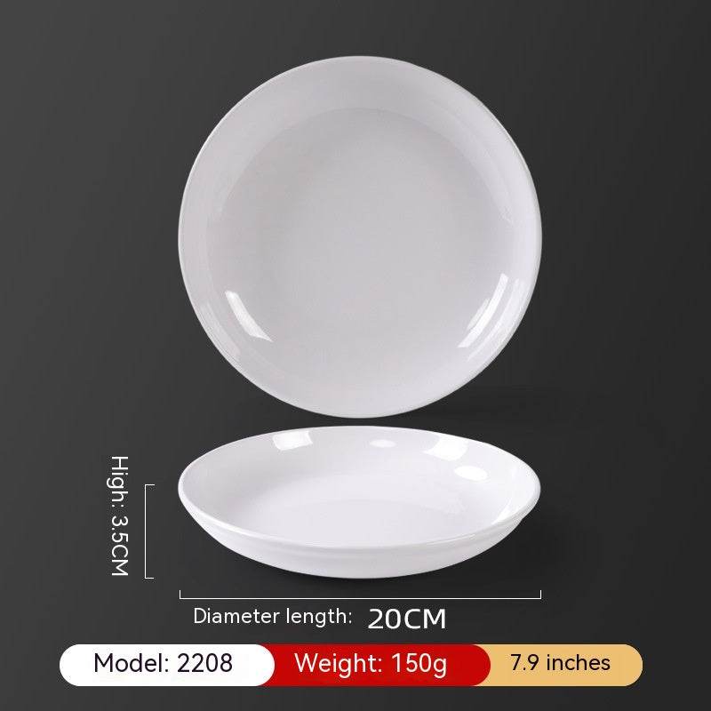 Melamine White Disc Restaurant For Restaurant And Commercial Use - Mubimart